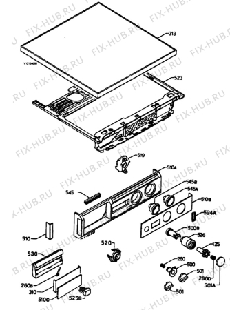 Взрыв-схема стиральной машины Zanussi ZWD1052T - Схема узла W30 Panel,User manual B